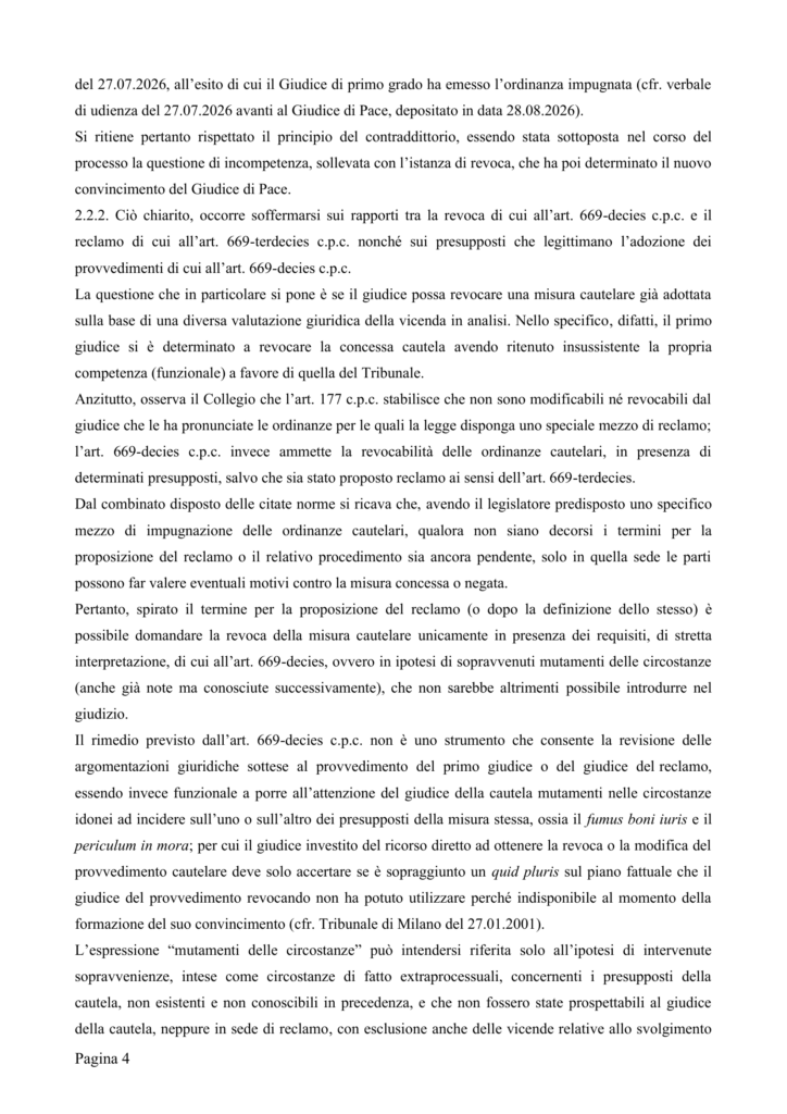 Espulsione sospesa: il Tribunale di Novara accoglie il reclamo dell’avv. Domenico Strangio del foro di Milano e ripristina la tutela cautelare.
